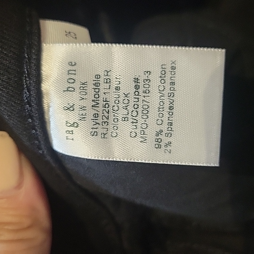 Rag & Bone Black Jeans Dylan Low Rise Slim Boyfriend 31 New - Picture 10 of 13